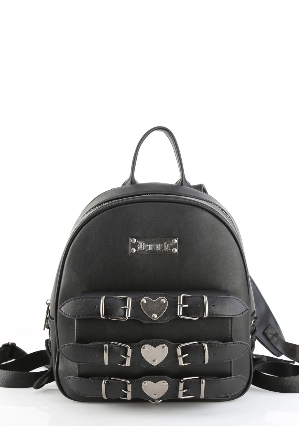 Faux Leather Mini Backpack - Black