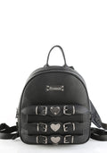 Faux Leather Mini Backpack - Black