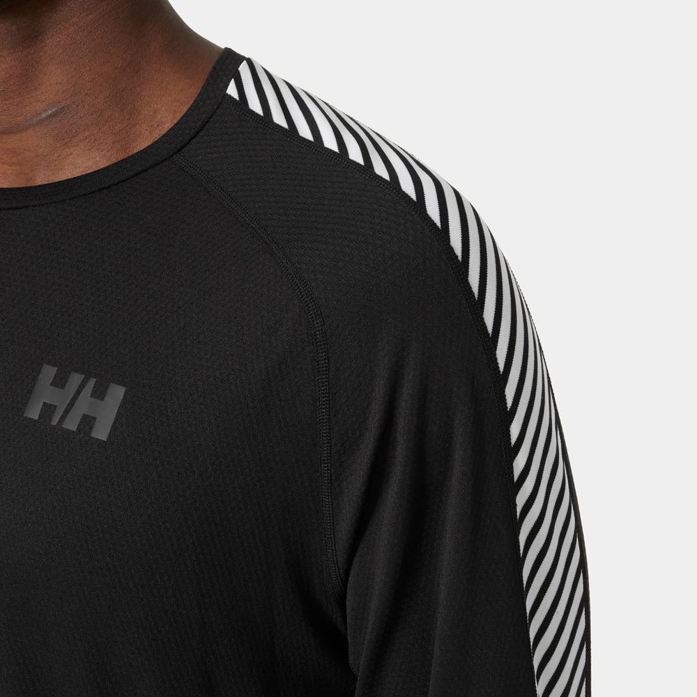 Men's Striped Crew Base Layer Top
