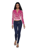 Heart Print Hoodie Costume Set - Pink