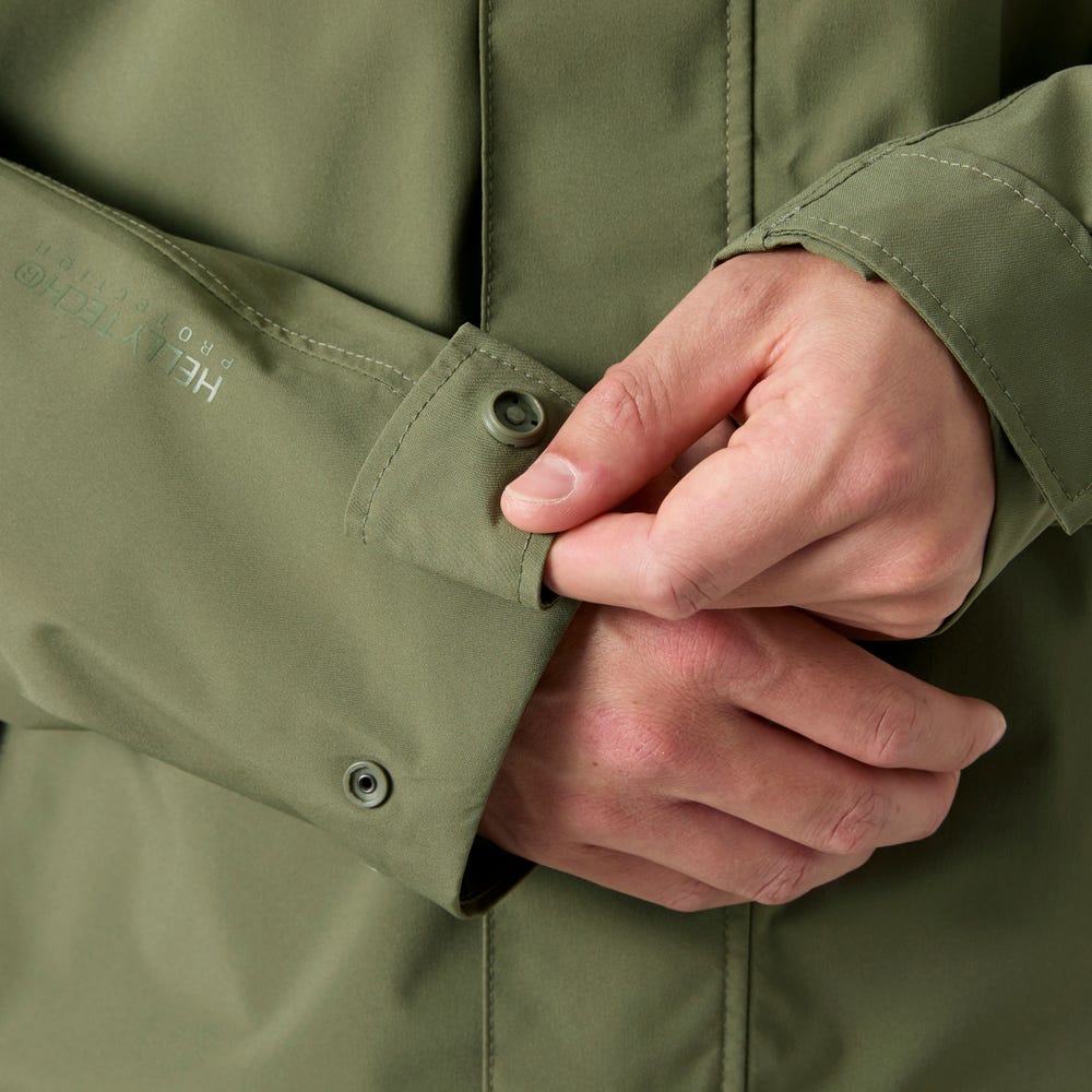 Men's Waterproof Hooded Raincoat - Green