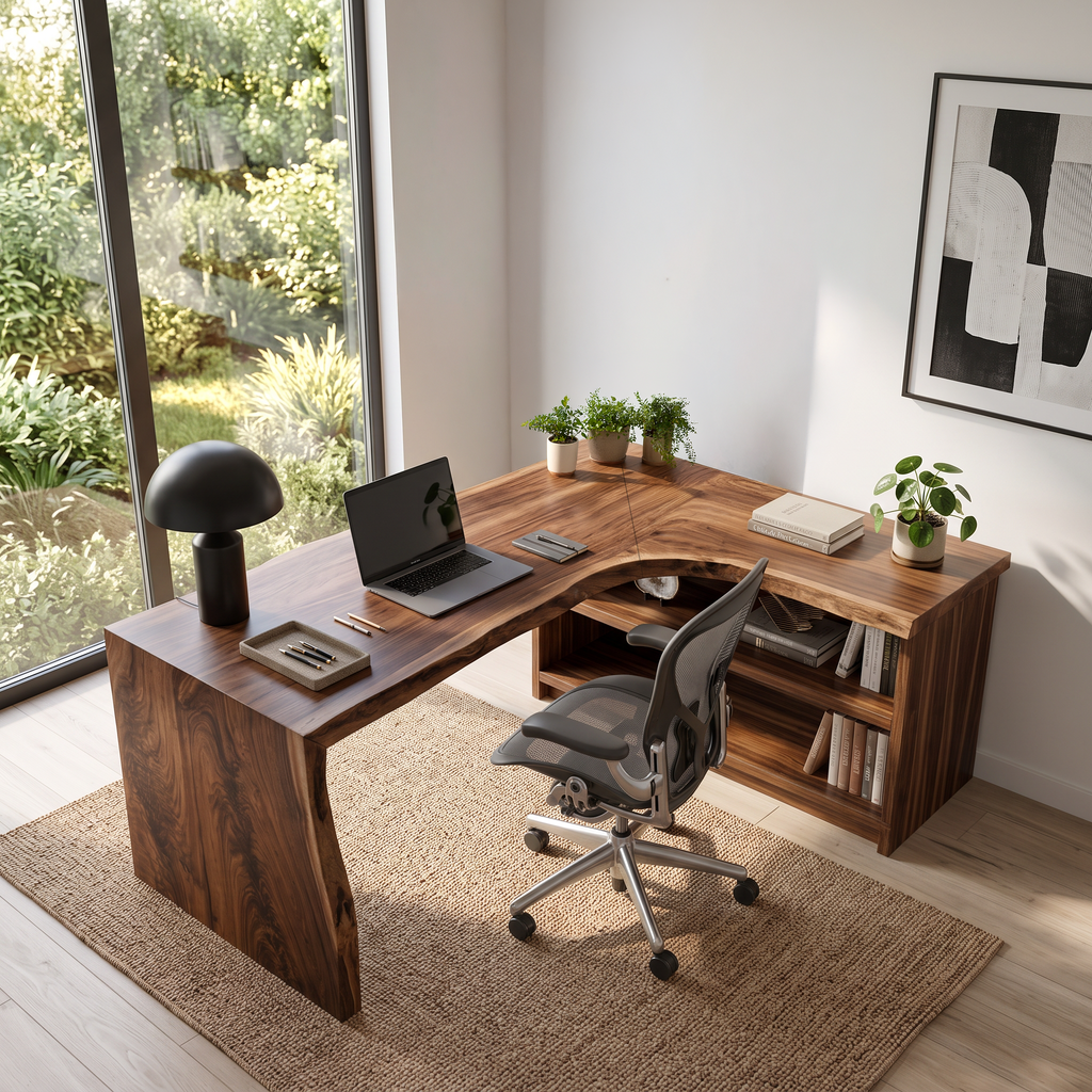 Modern L Shaped Desk For Workspace
