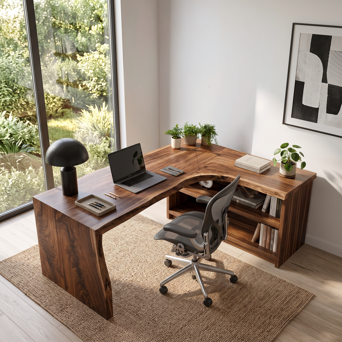 Modern L Shaped Desk For Workspace