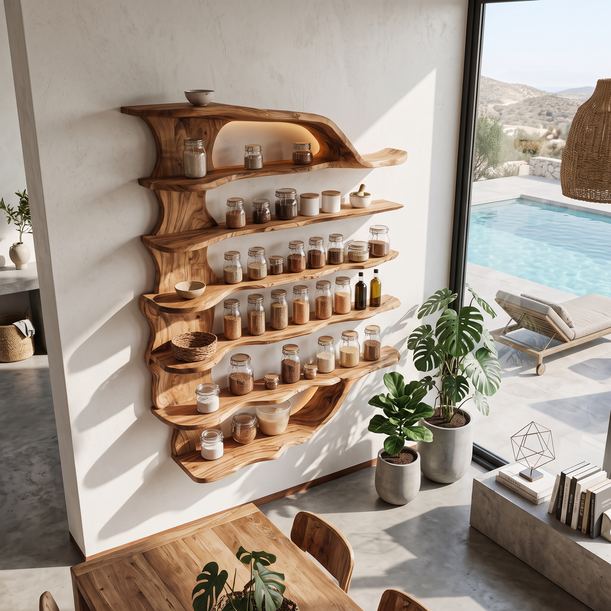 Handcrafted Wooden Spice Organizer For Modern Kitchen