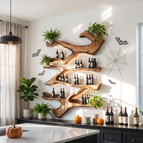 Farmhouse Wooden Live Edge Wine Holder