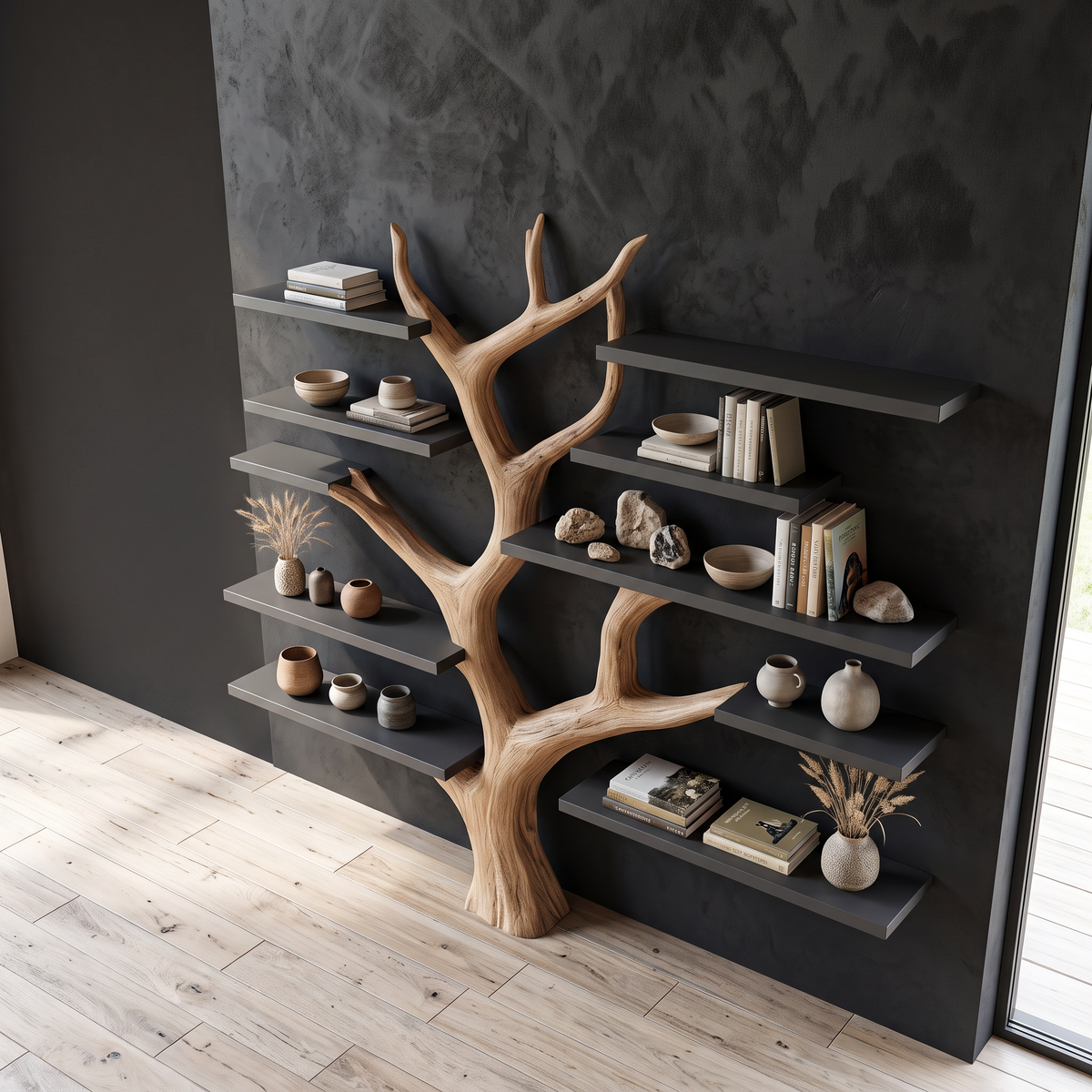 Rustic Tree Bookshelf