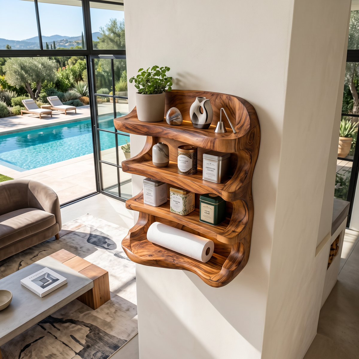 Rustic Style Handmade Spice Holder For Kitchen Furniture