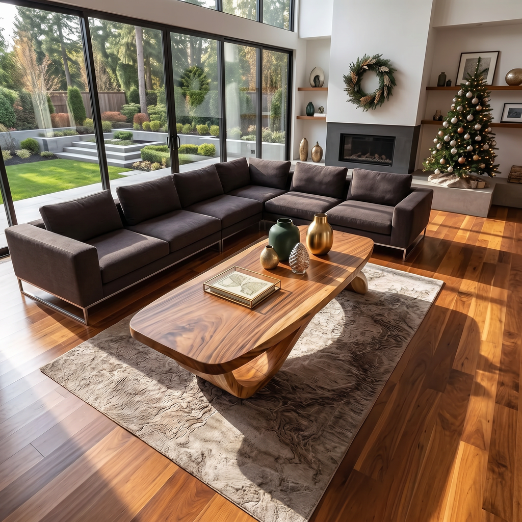Farmhouse Live Edge Coffee Table Rustic For Holiday Furniture Use