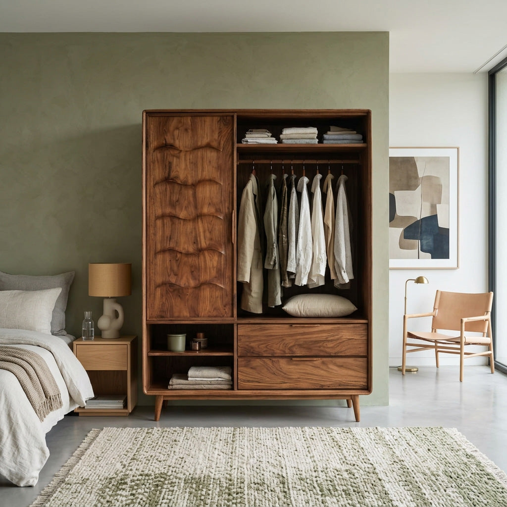 Modern Wardrobe With Drawers For Bedroom