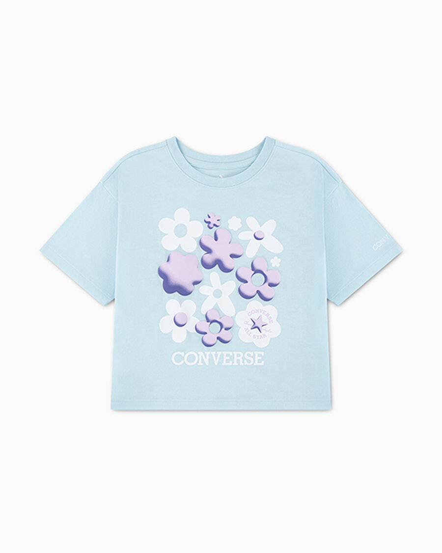 Girls' Cropped Floral Graphic T-Shirt - Rained Out