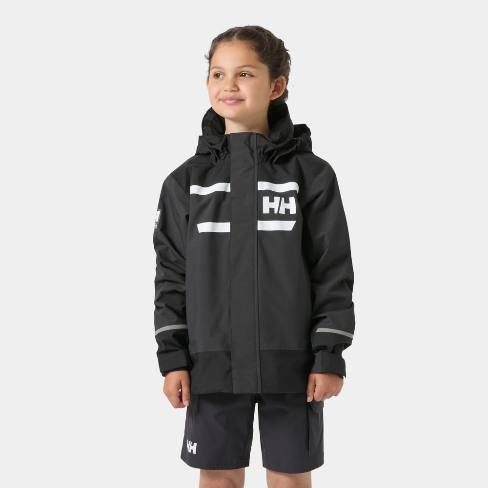 Juniors' Hooded Sailing Rain Jacket - Cream