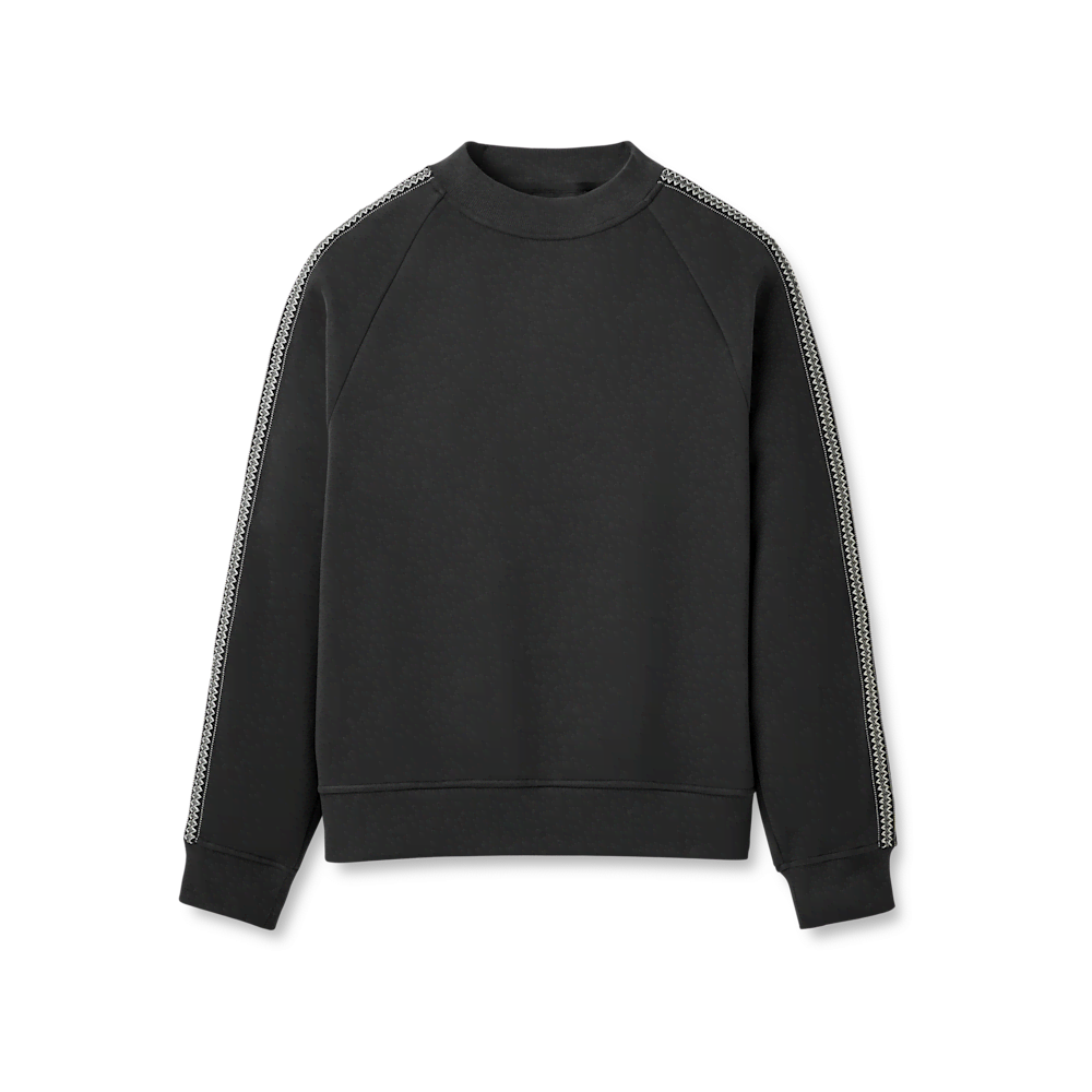 Men's Trimmed Crewneck Sweatshirt - Brown
