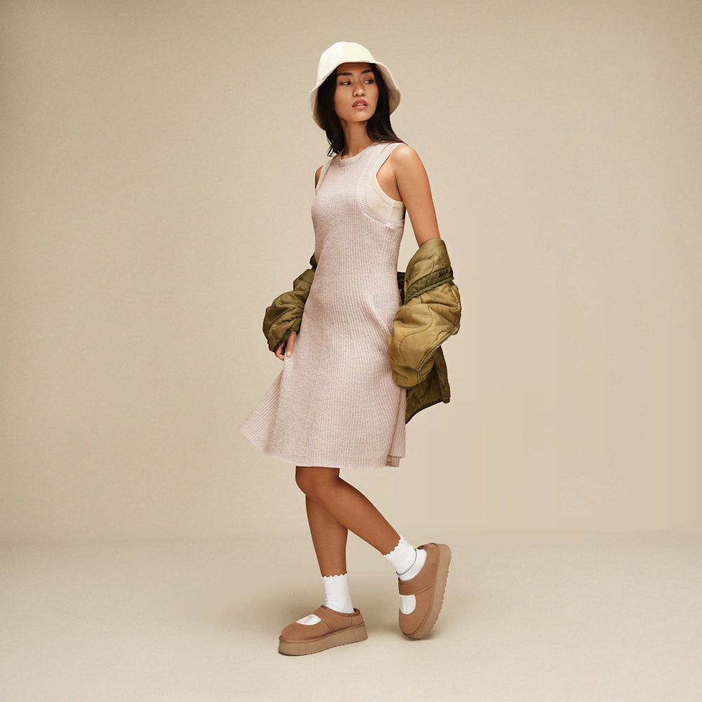 Women's Sleeveless Fit-and-Flare Mini Dress