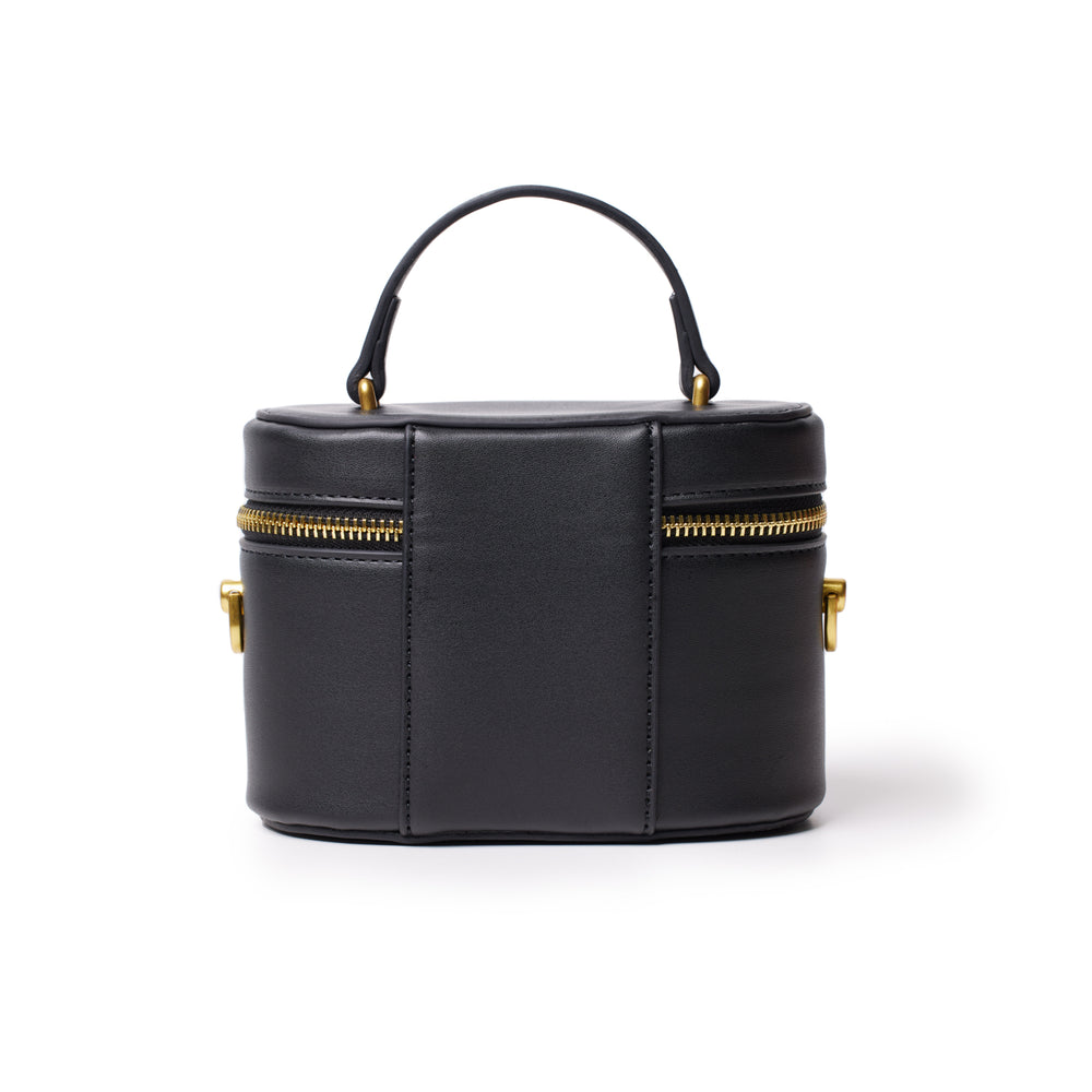 Mini Smooth Vanity Bag - Black