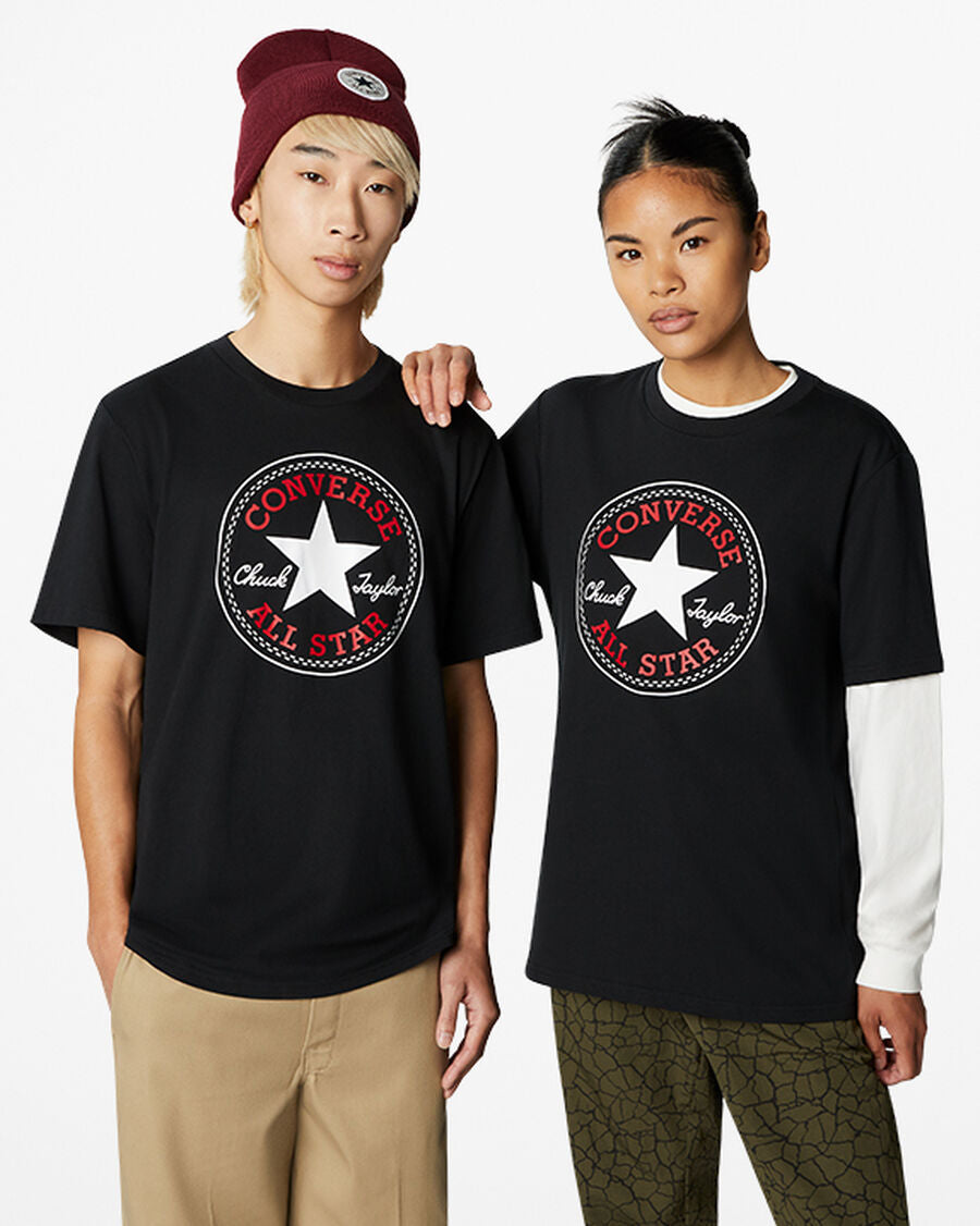 Unisex Cotton Crewneck Graphic T-Shirt - Black