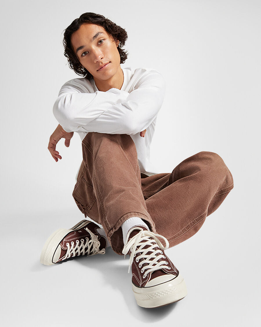 Canvas Low Top Sneakers - Brown - Dark Root Brown Brown/Egret/Black