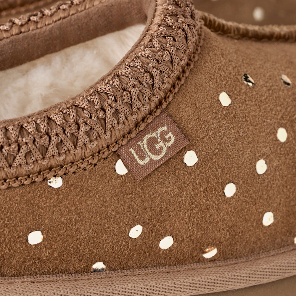 Toddler Metallic Dot Suede Mule - Black