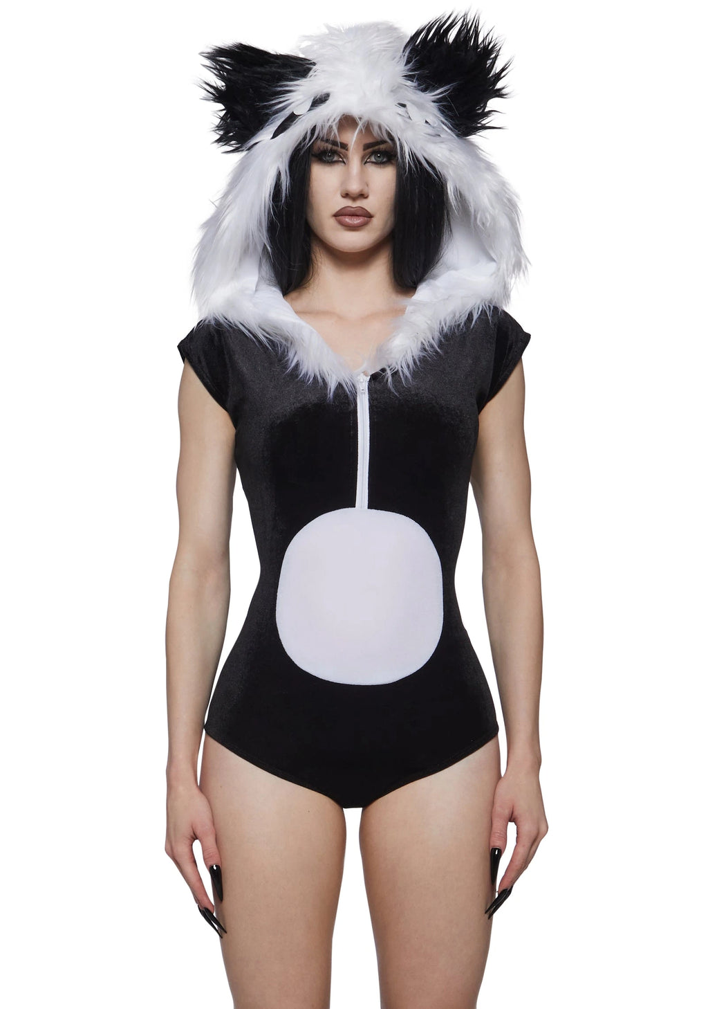 Black And White Animal Hood Costume