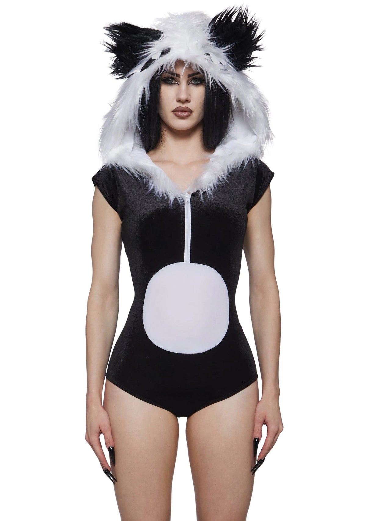 Black And White Animal Hood Costume