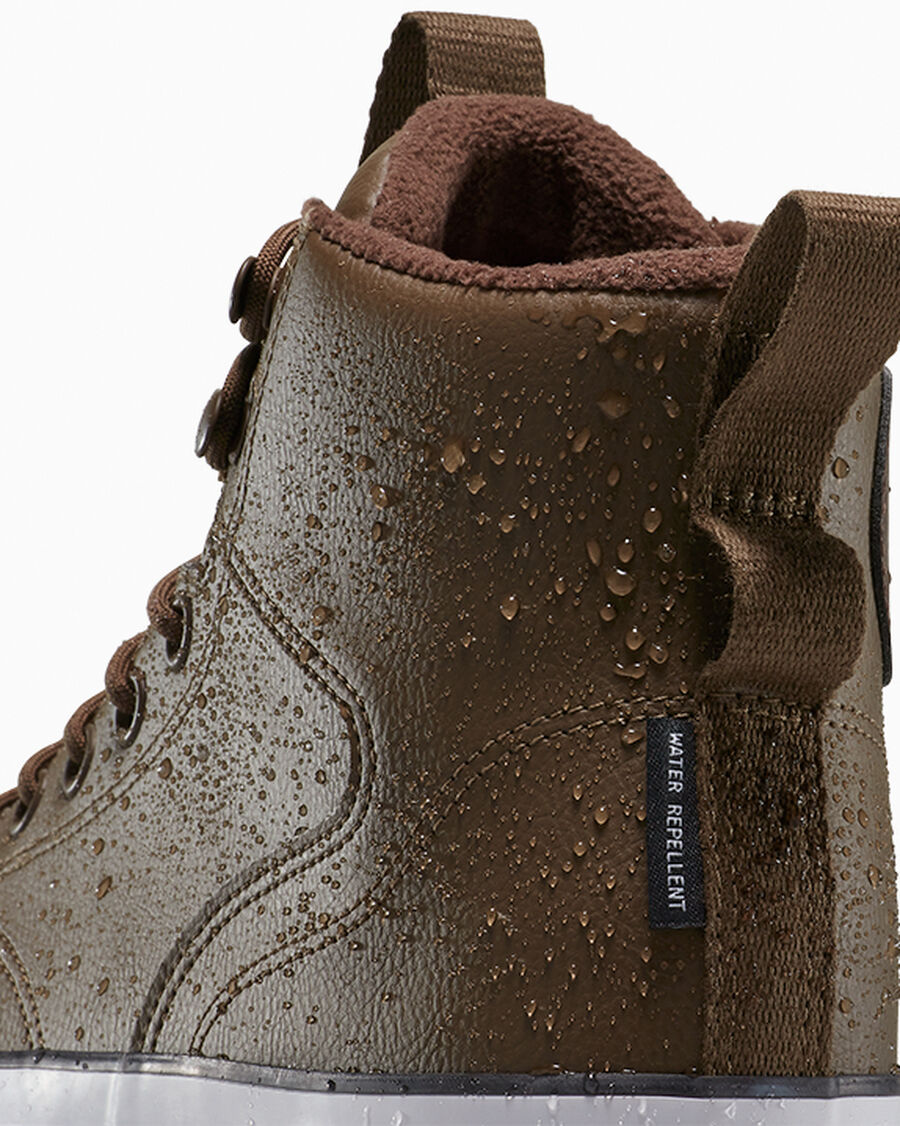 Water-Repellent High Top Hiker Boot - Grounded/Totally Fudged/White