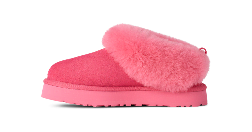 Kids' Suede Platform Slipper - Chestnut