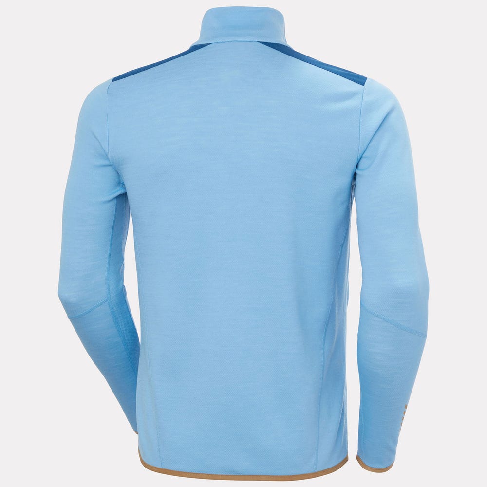 Men's Merino Wool Full-Zip Midlayer - Blue