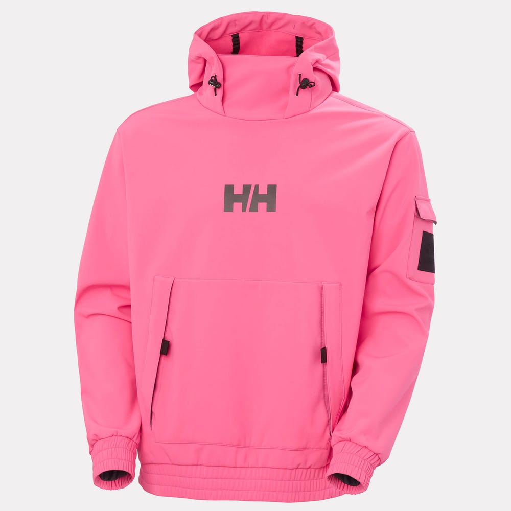Unisex Fleece-Backed Softshell Hoodie - Black