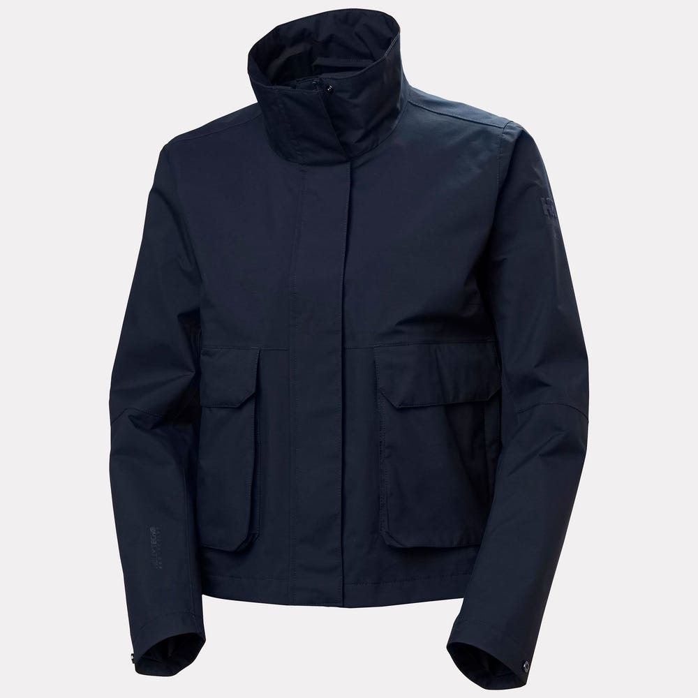 Women's Cropped Utility Rain Jacket - Cream