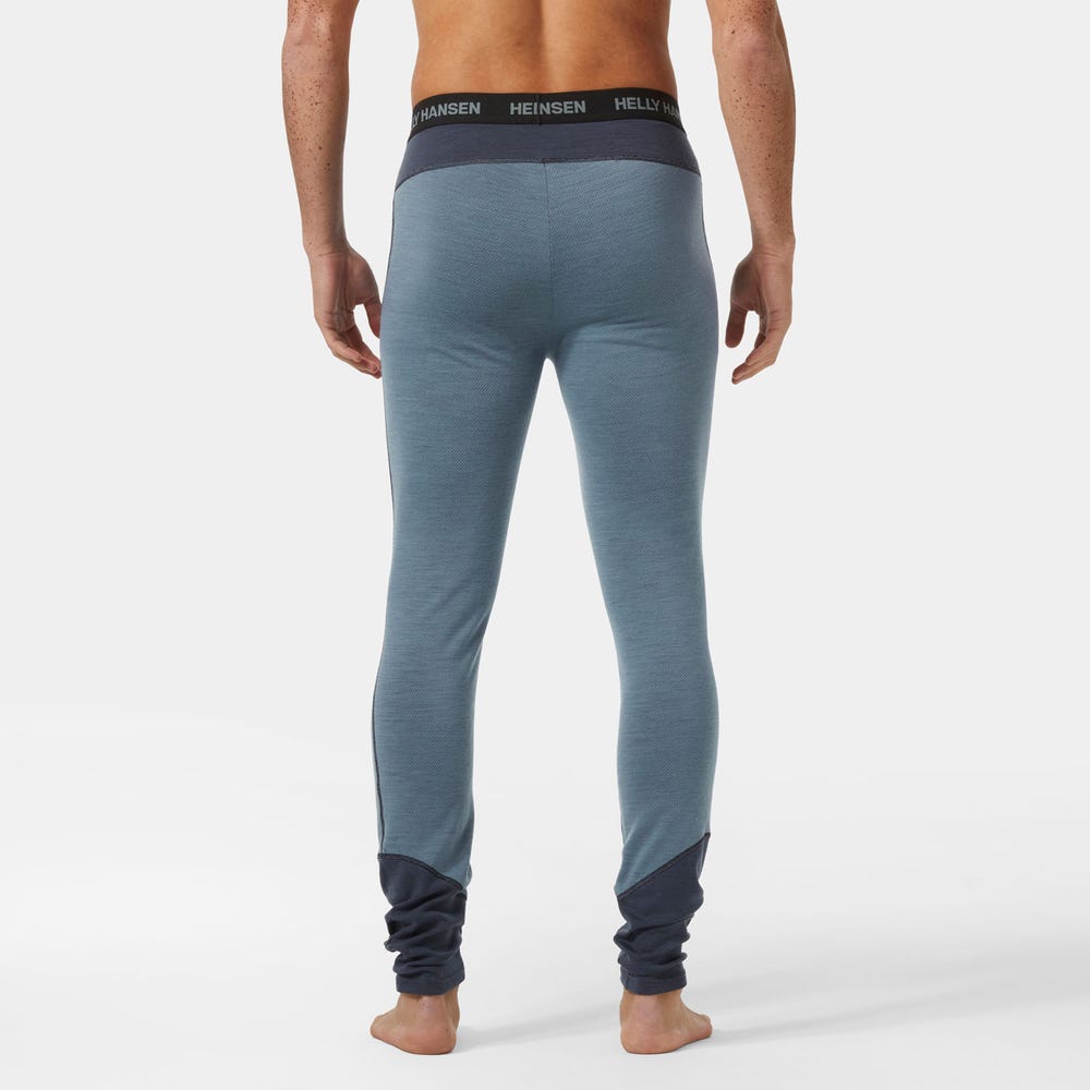 Men's Merino Wool Base Layer Pants - Blue