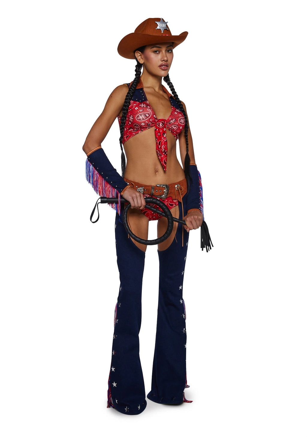 Denim Cowgirl Costume Set - Dark Blue