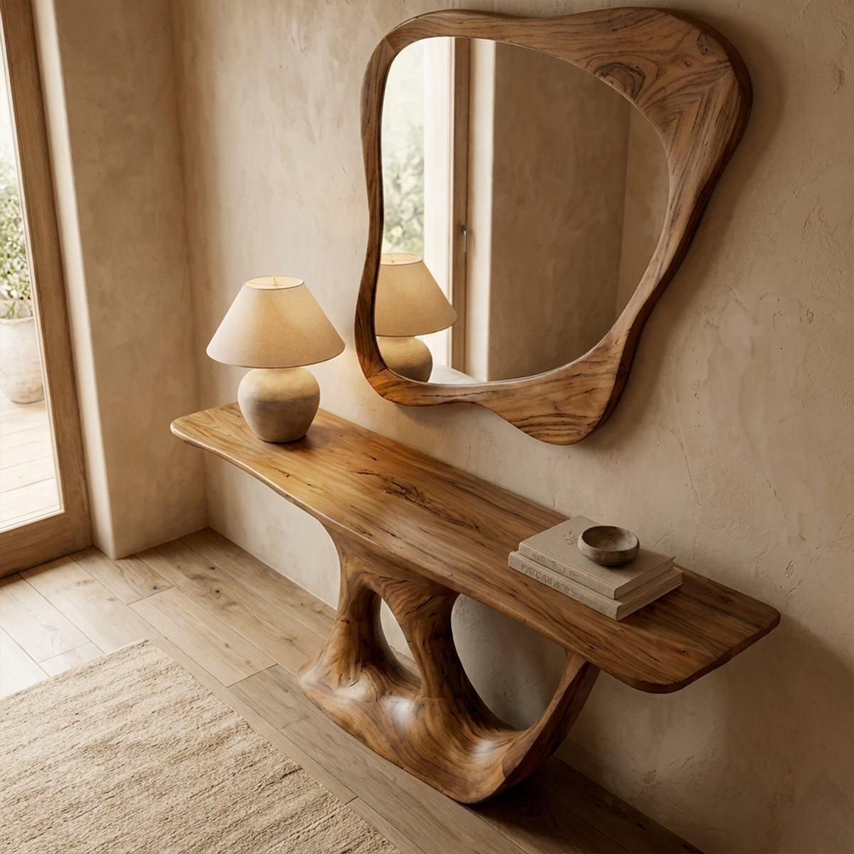 Rustic Solid Wood Console Table