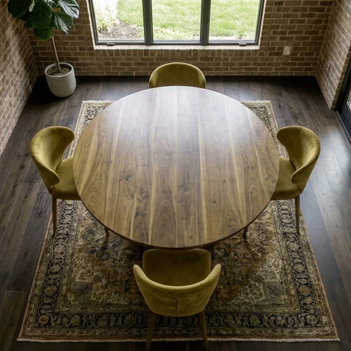Rustic Handcrafted Live Edge Dining Table