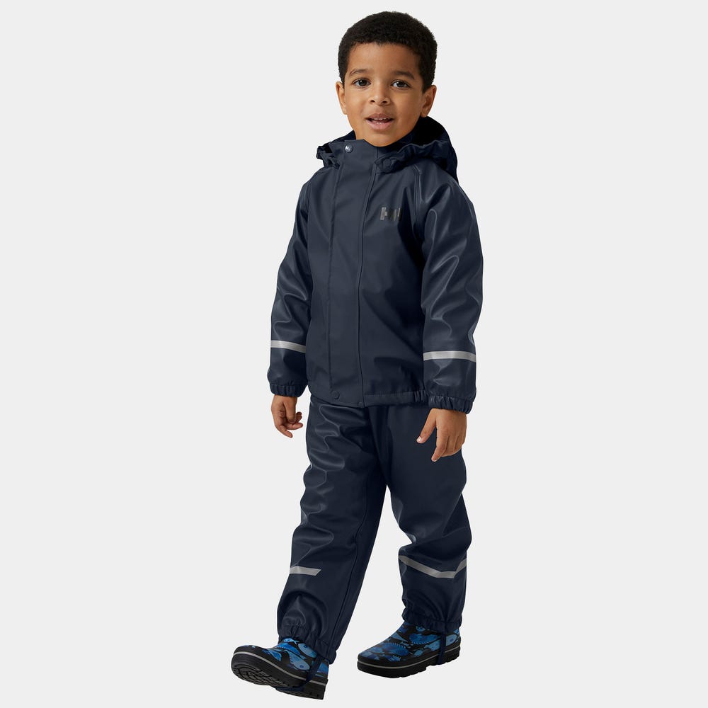 Kids' Fleece-Lined Rain Set - Cranberry