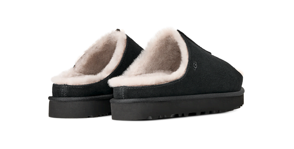 Women's Sheepskin-Lined Suede Slide