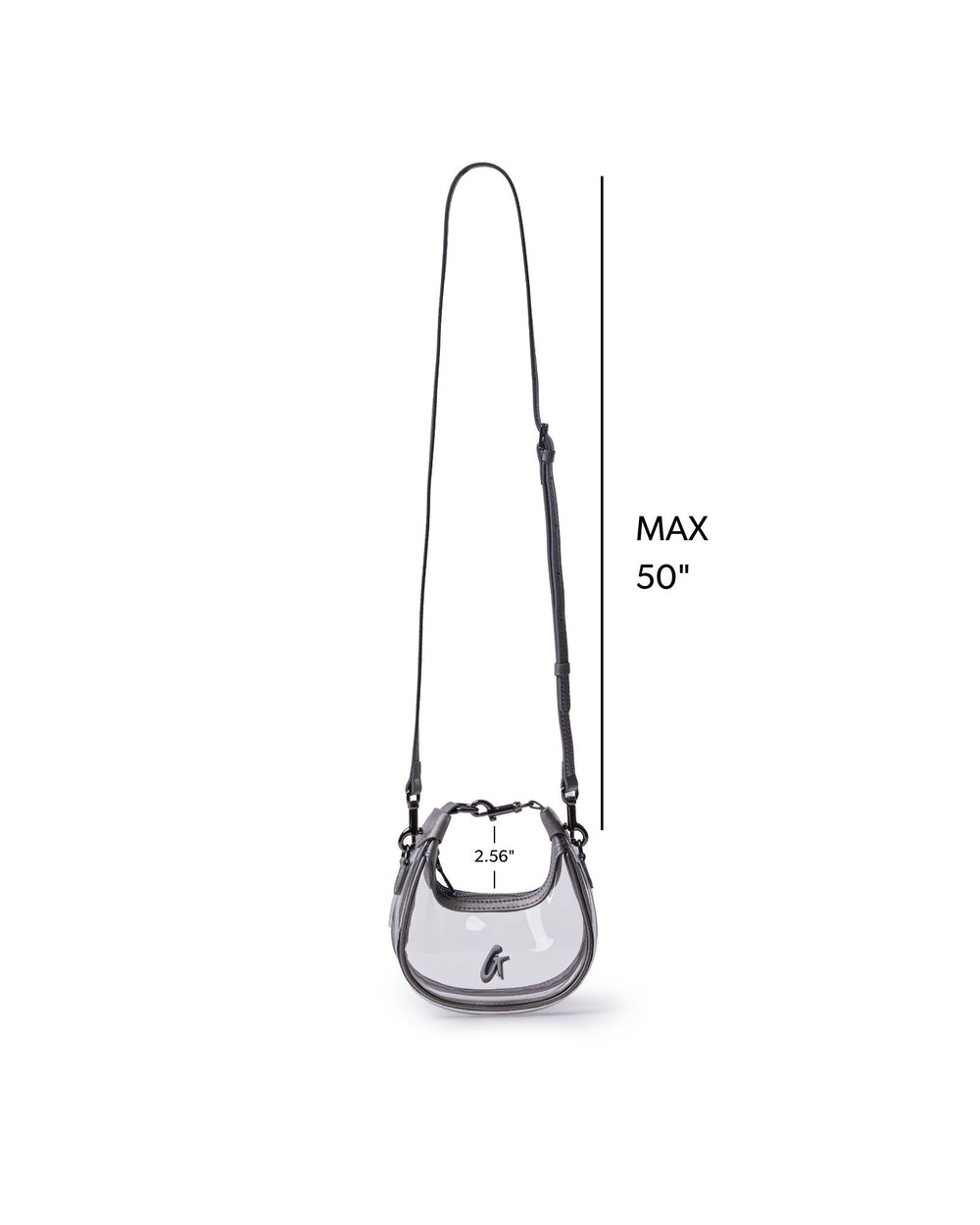 Clear PVC Mini Hobo Bag - Platinum