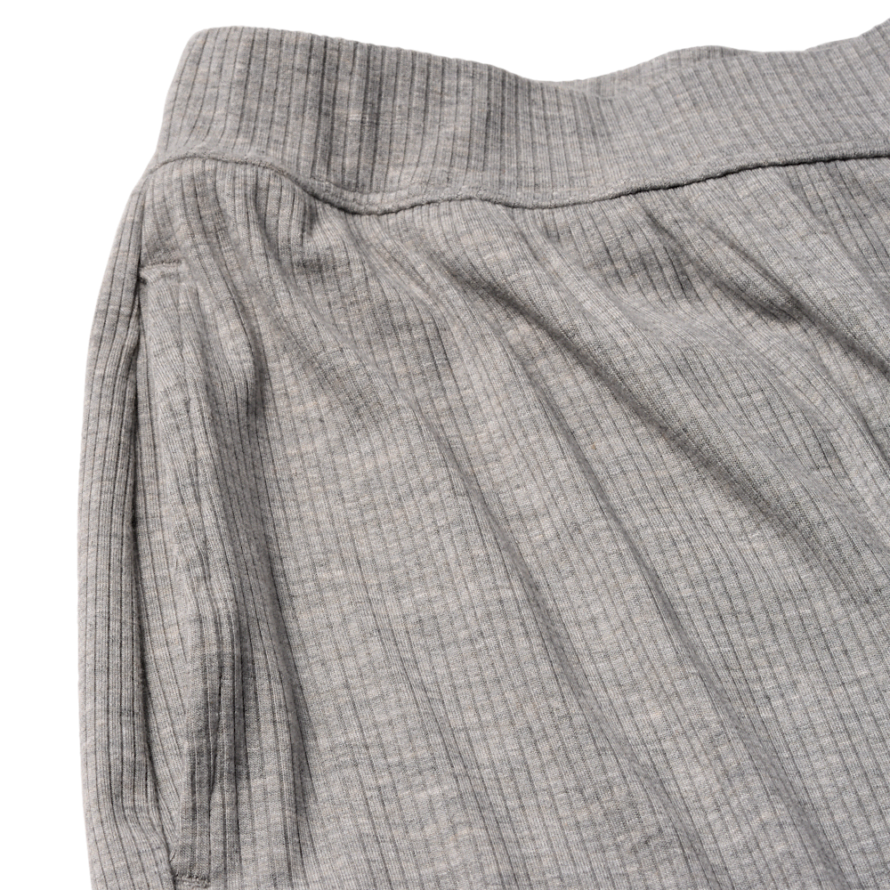 Women's Ribbed Wide-Leg Pants - Black