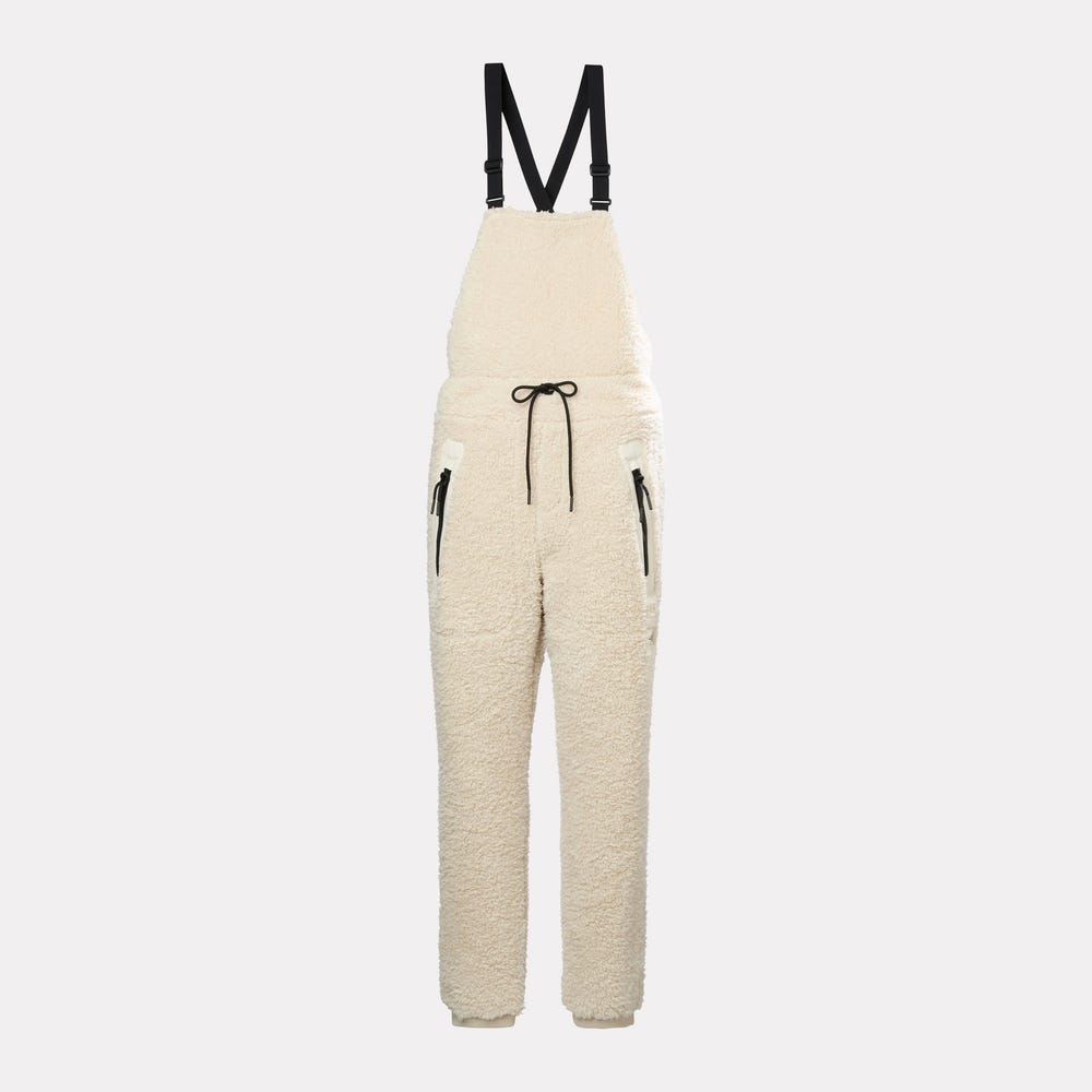 Unisex Printed Fleece Bib Overalls - Pink