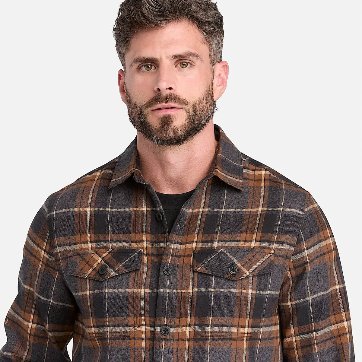 Men's Double-Pocket Flannel Work Shirt