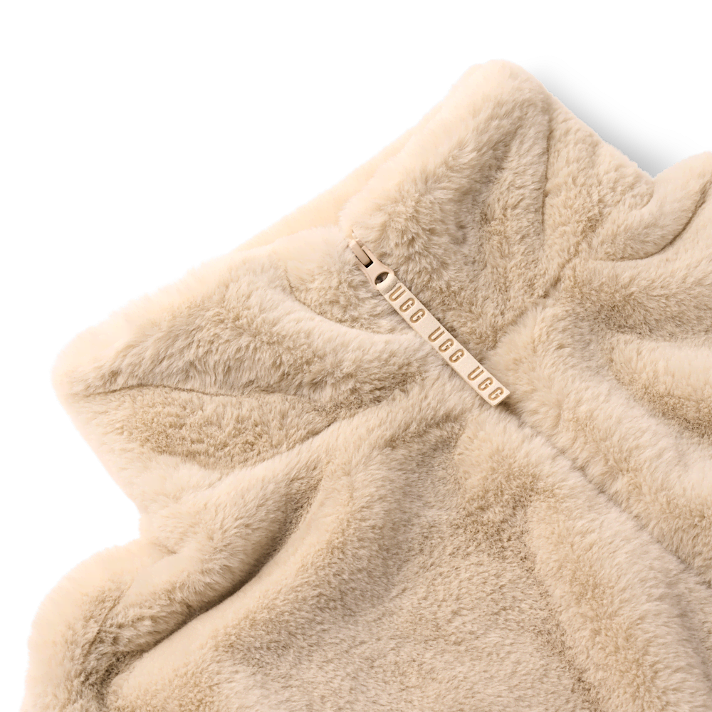 Women's Faux Fur Full-Zip Jacket - Black