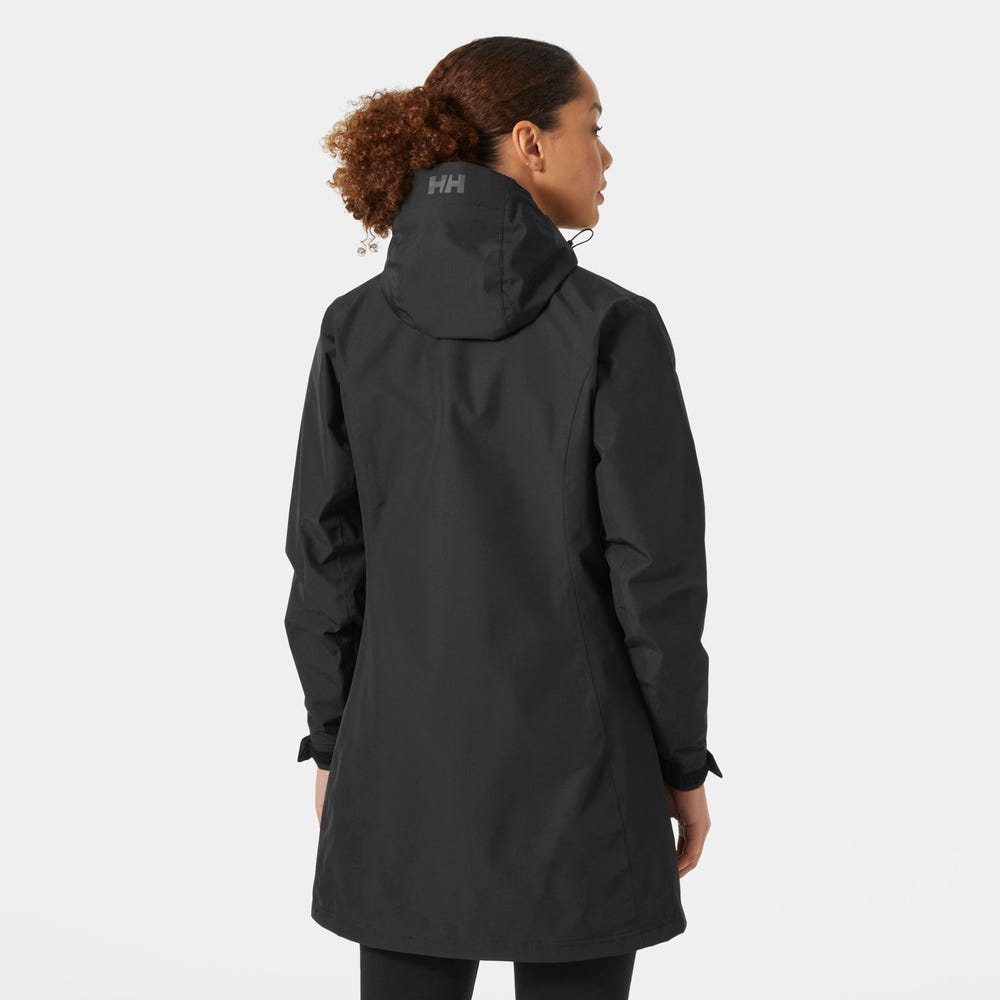 Women's Long Waterproof Rain Jacket - White