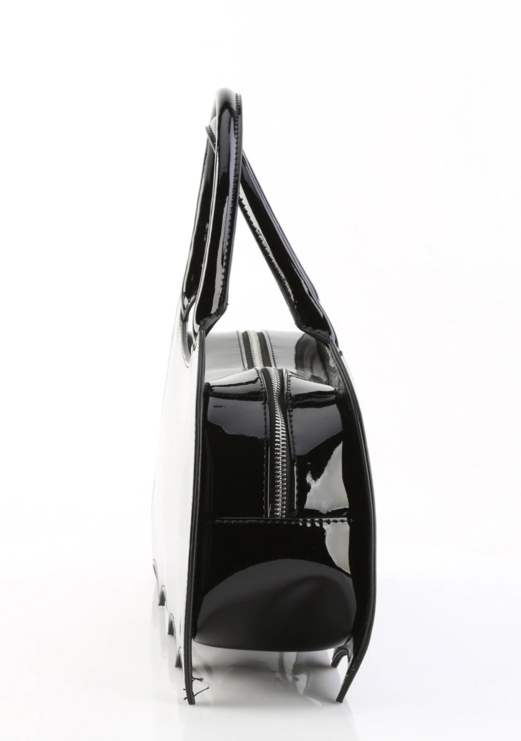 Patent Bat-Shaped Handbag - Black