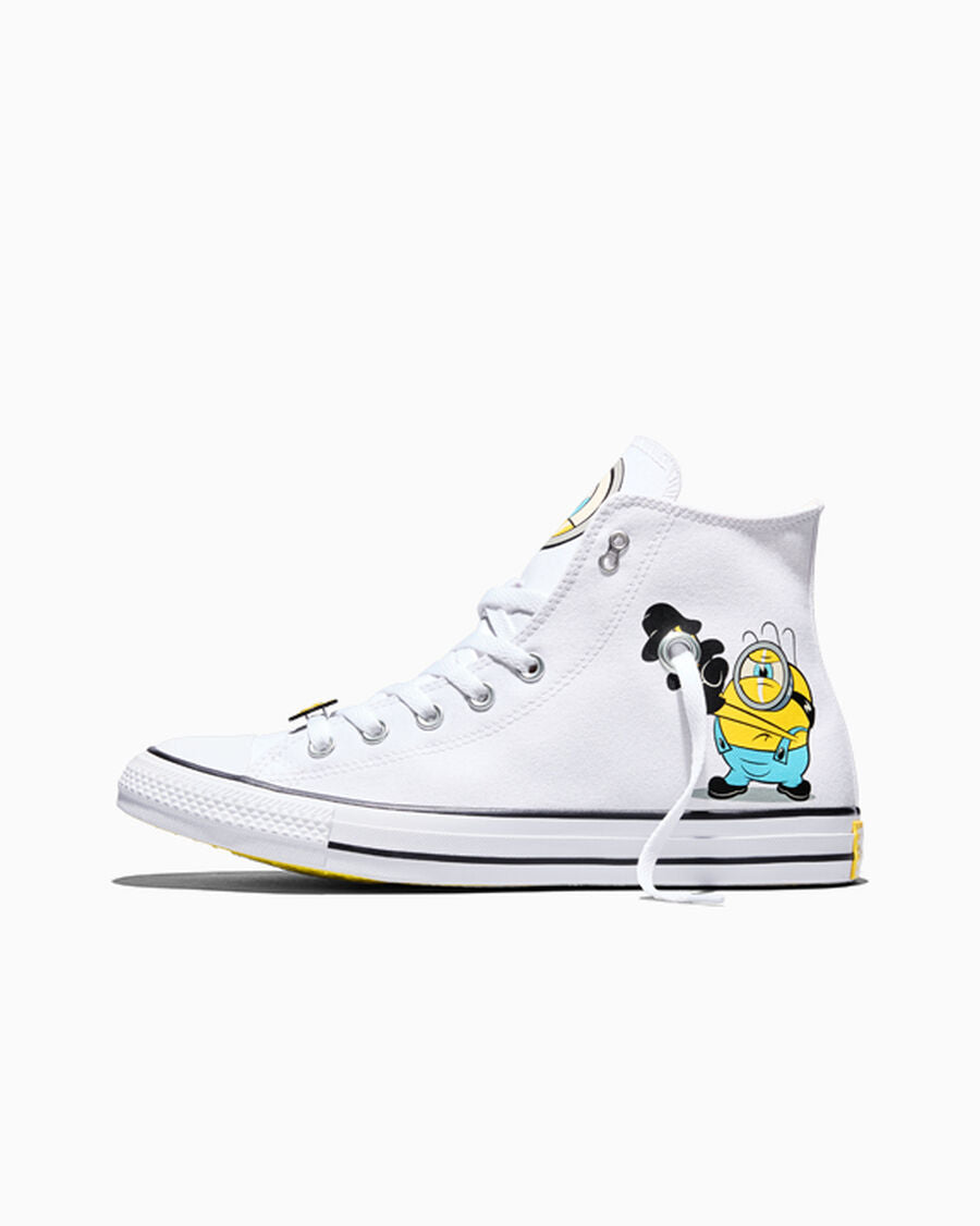 Unisex Canvas Character High Top Sneaker - Yellow