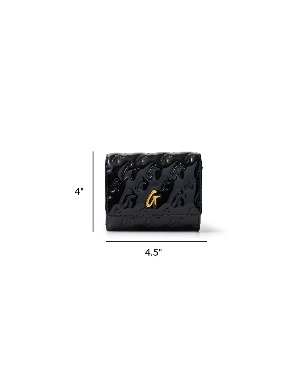 Mirrored Wallet With Chain - Black