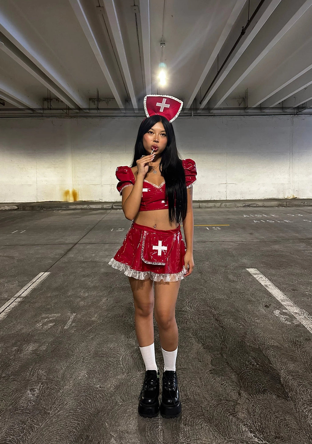 Nurse Costume Set - Dark Red