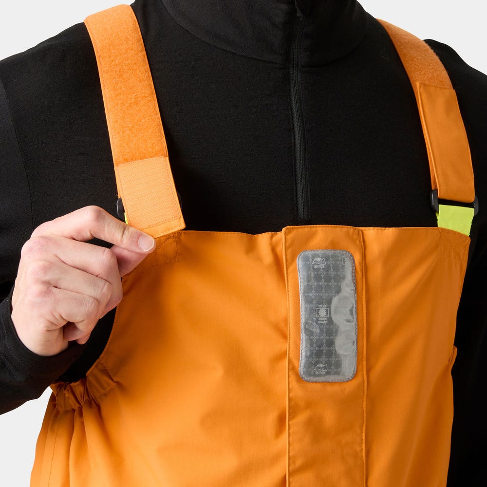 Men's Waterproof Sailing Bib Pants - Orange
