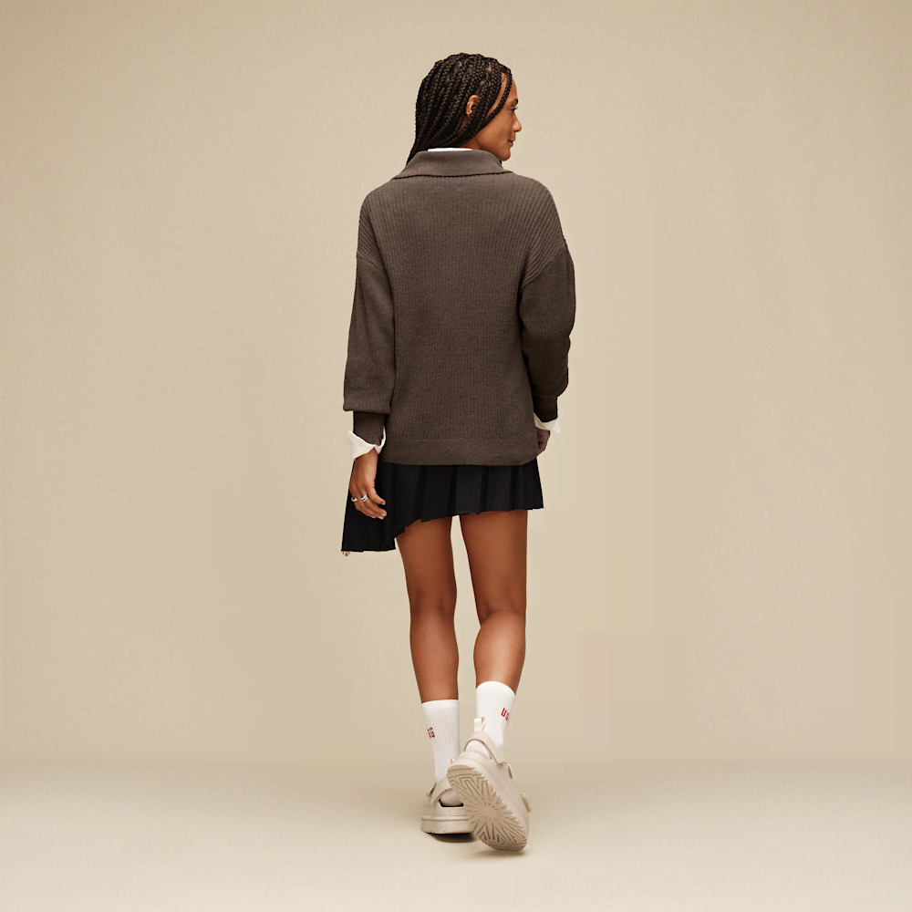 Women's Lightweight Collared Cardigan - Sand