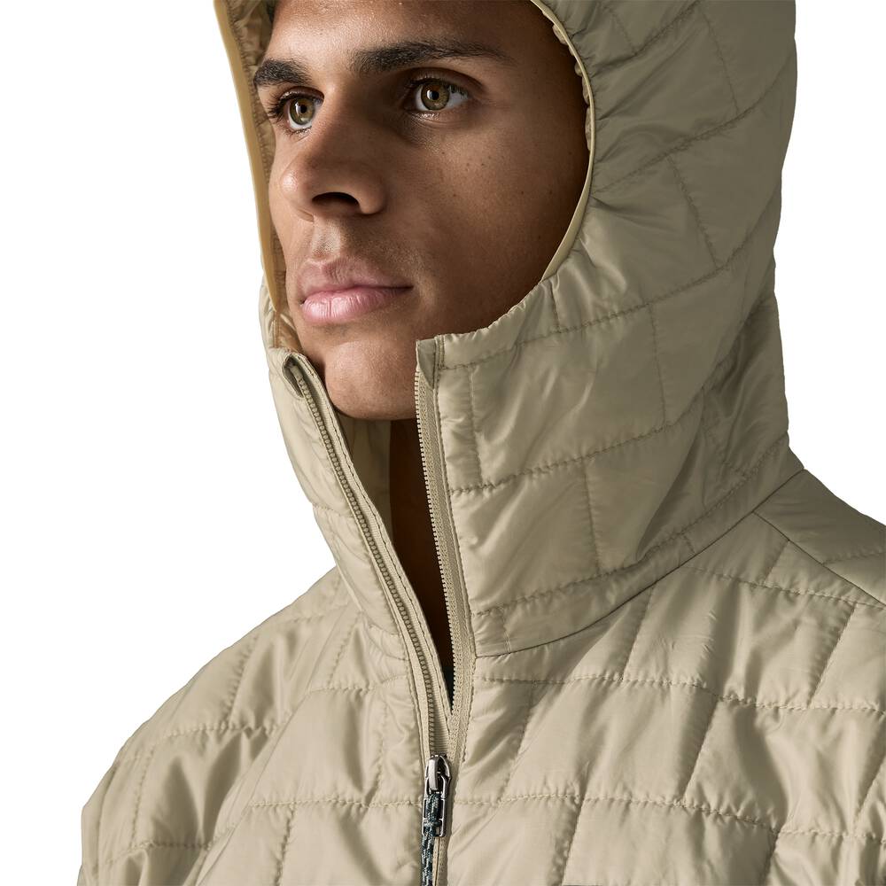 Men's Insulated Hooded Jacket - Brown