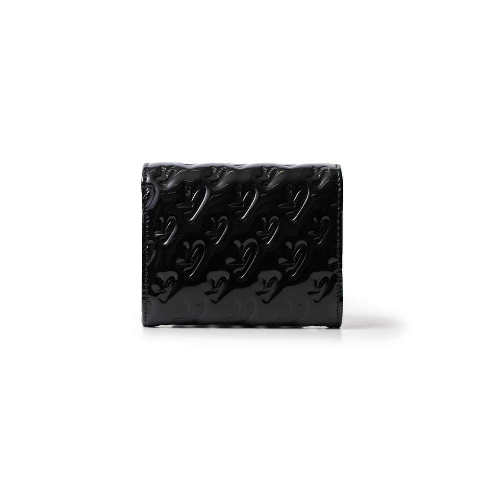 Mirrored Wallet With Chain - Black