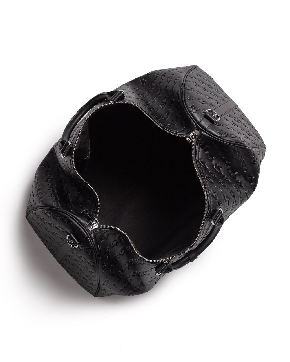 Vegan Leather Duffle Bag - Black