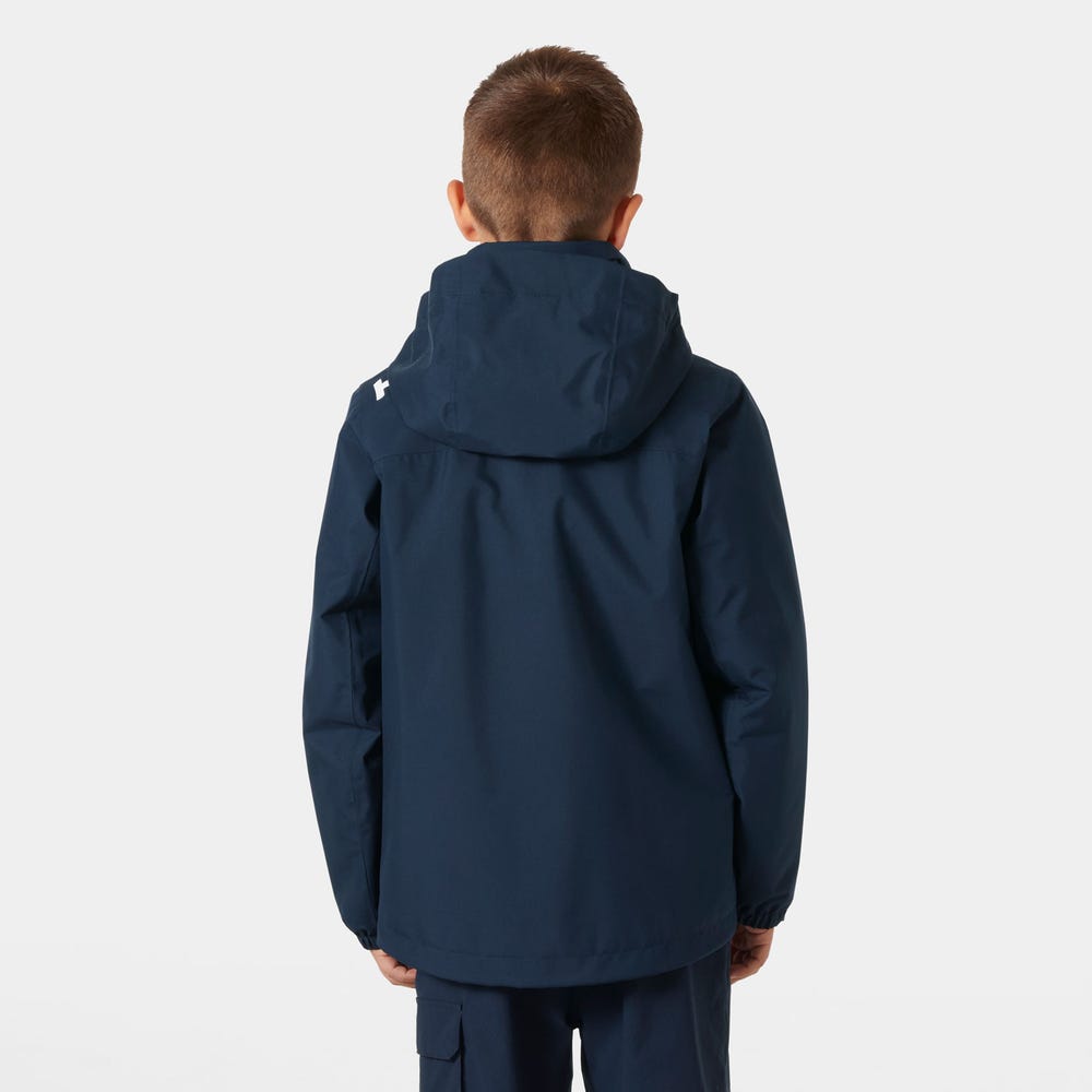 Kids' Fleece-Lined Rain Jacket - White